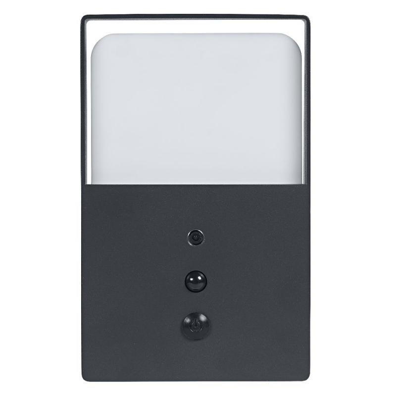 OSRAM ENDURA Style USB Volt Square Sensor IP54 Dark Grey Akku Außenwandleuchte