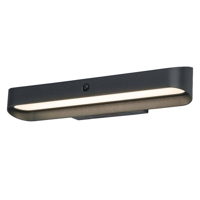 OSRAM ENDURA Style USB Volt Oval Sensor IP54 Dark Grey Akku Außenwandleuchte