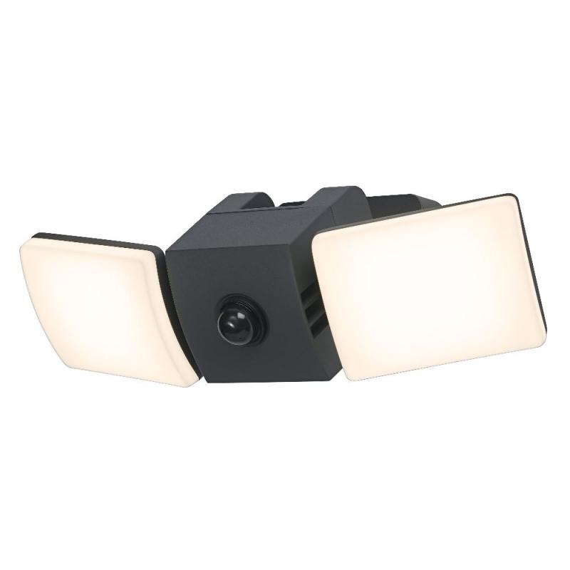 OSRAM ENDURA Style USB Volt 2 Flood Adjustable Sensor IP54 Dark Grey Akku Außenstrahler