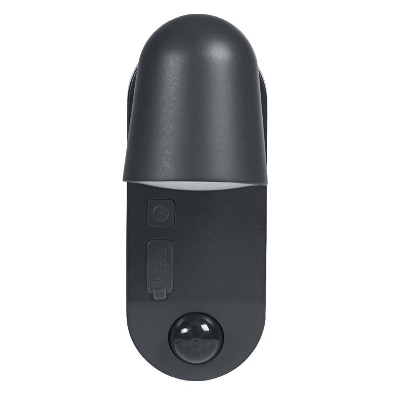 OSRAM ENDURA Style USB Adjustable Round Sensor IP54 Dark Grey Akku Außenwandleuchte