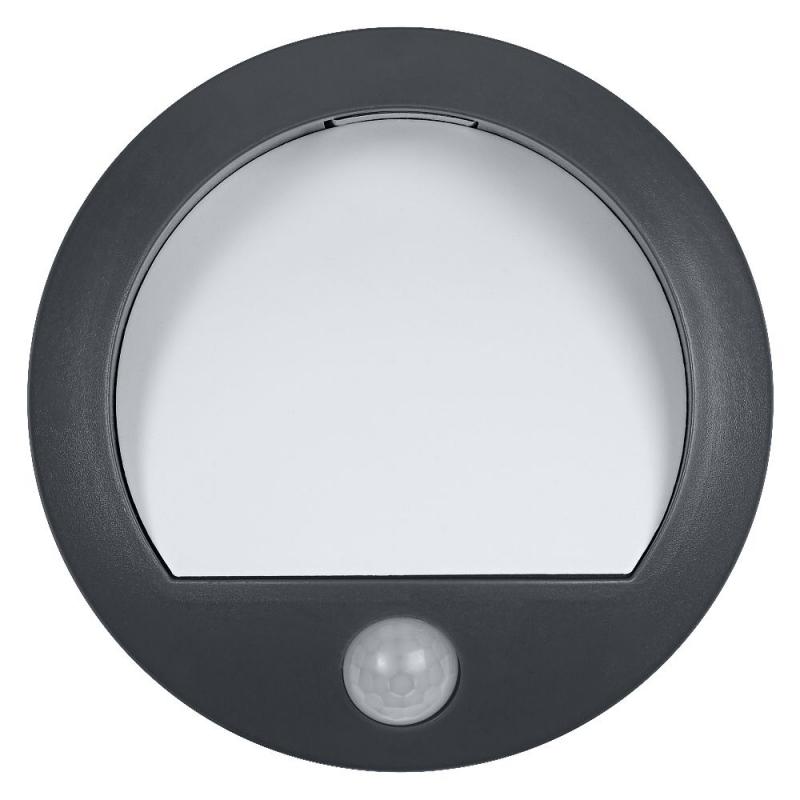 OSRAM ENDURA Style USB Wall Step Round Sensor IP44 Dark Grey Akku