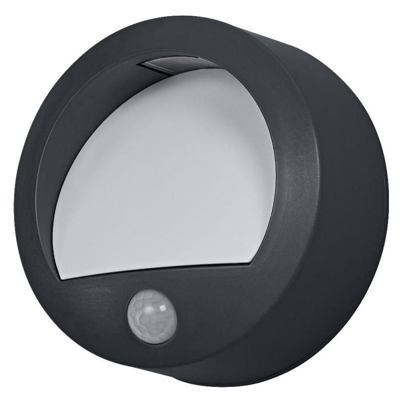 OSRAM ENDURA Style USB Wall Step Round Sensor IP44 Dark Grey Akku