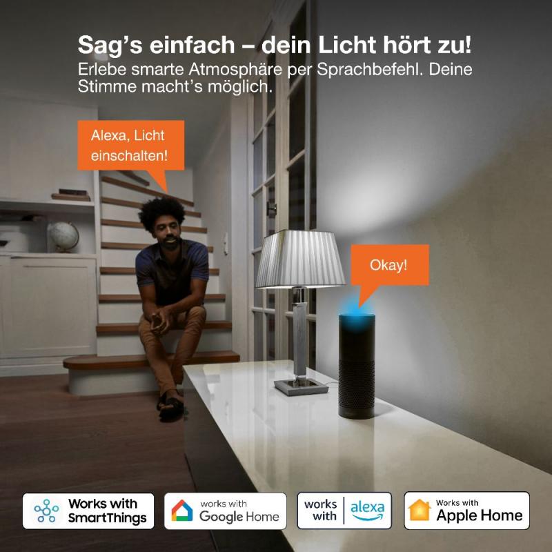 OSRAM SMART+ Matter LED Spot GU10 WiFi 4,7W warmweiss bis kaltweiss tunable white - dimmbar, Matter over WiFi, steuerbar per App, Alexa, Google und Apple