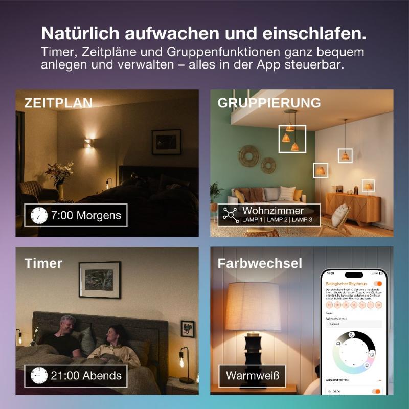 OSRAM SMART+ Matter LED Spot GU10 WiFi 4,7W warmweiss bis kaltweiss tunable white - dimmbar, Matter over WiFi, steuerbar per App, Alexa, Google und Apple