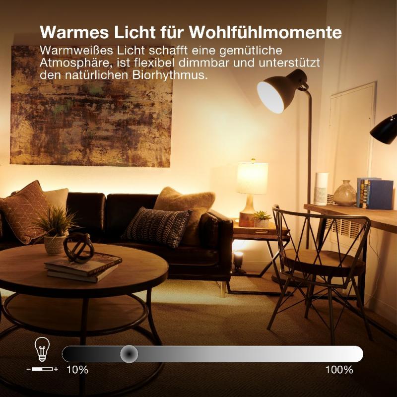 OSRAM SMART+ LED Tropfenlampe E14 Zigbee DIMM 4,9W wie 40W 2700K warmweißes Licht
