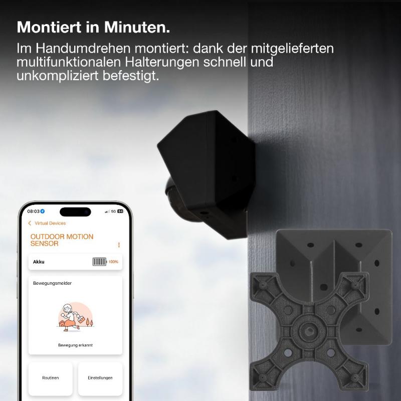  OSRAM SMART+ WIFI Outdoor-Bewegungsmelder Anthrazit IP65-Schutz - für Smart-Home-Anwendungen im Außenbereich