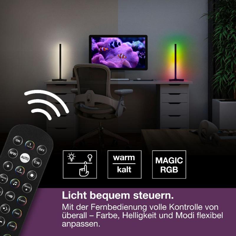 Osram SMART+ WIFI  TABLE CORNER Magic Tischleuchte RGBW Farbwechsel Remote Control Dimmbar Silber