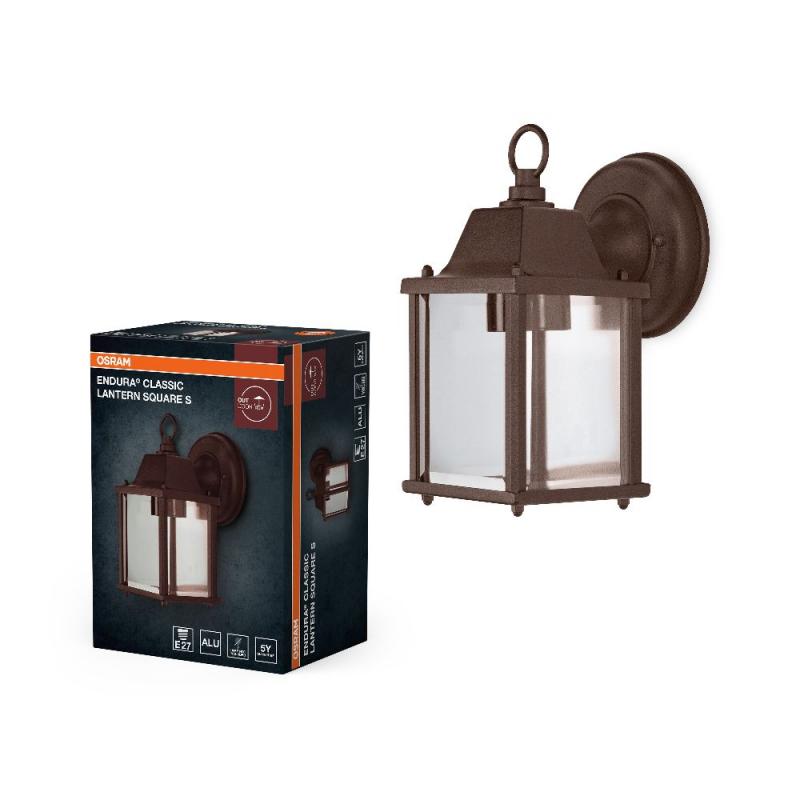 OSRAM ENDURA Classic Lantern Square S E27 Rusty Außenwandleuchte