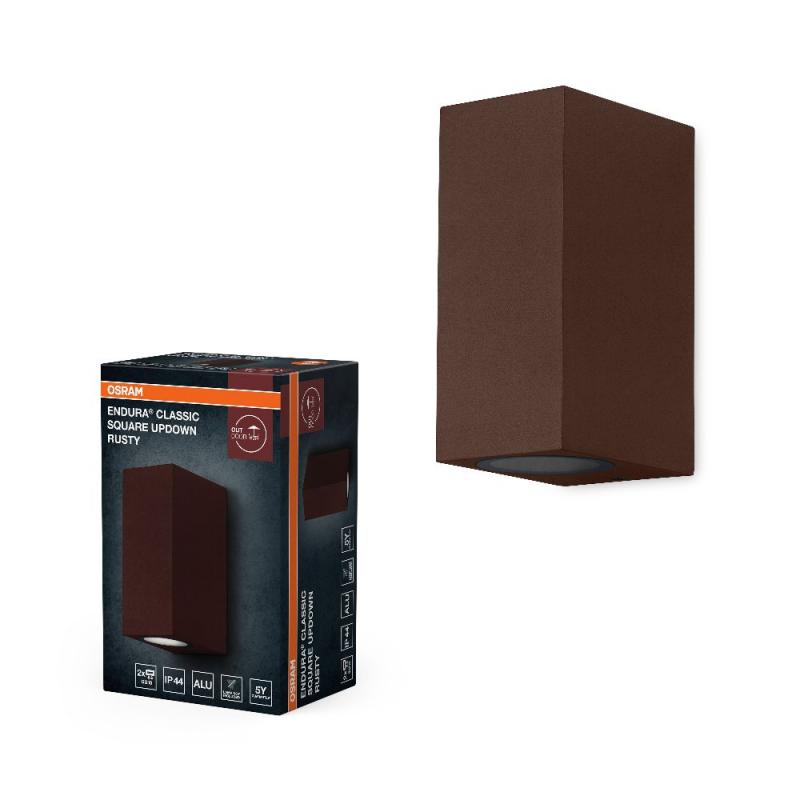 OSRAM ENDURA Classic Square UpDown Rusty Außenwandleuchte GU10 IP44