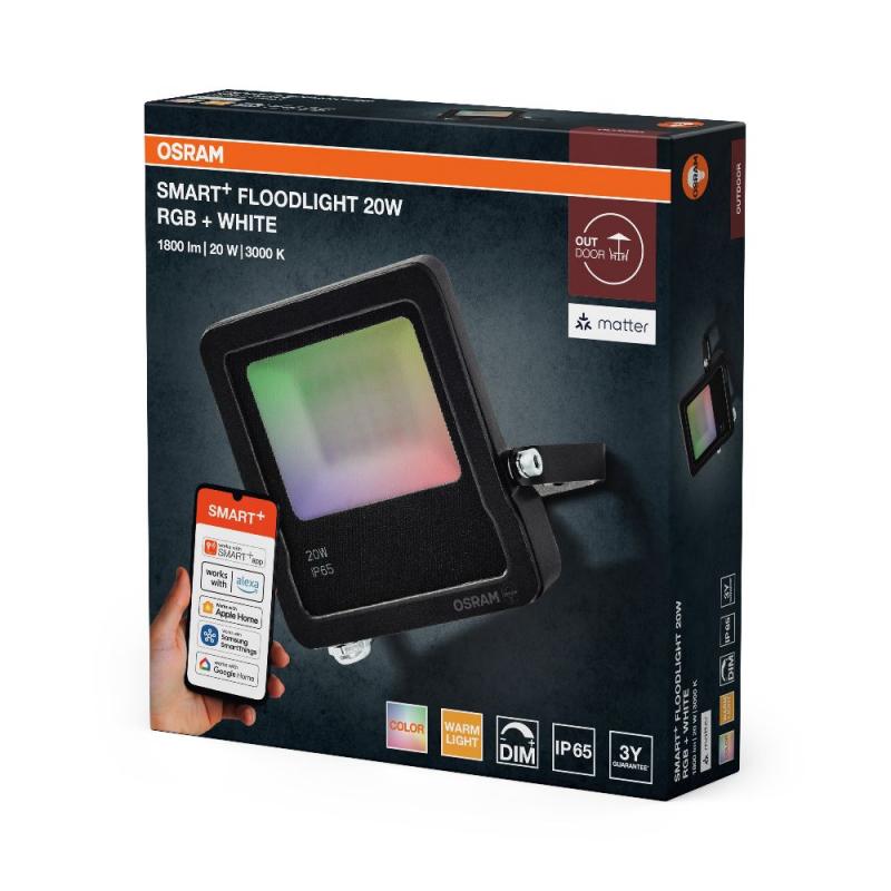OSRAM SMART+ MATTER Floodlight 20W Multicolour IP65 Dunkelgrau