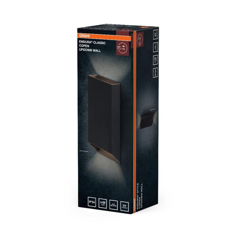 OSRAM ENDURA Classic Copen Updown Wall GU10 IP54 Dark Grey Außenwandleuchte