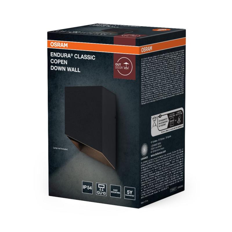 OSRAM ENDURA Classic Copen Down Wall GU10 IP54 Dark Grey Außenwandleuchte
