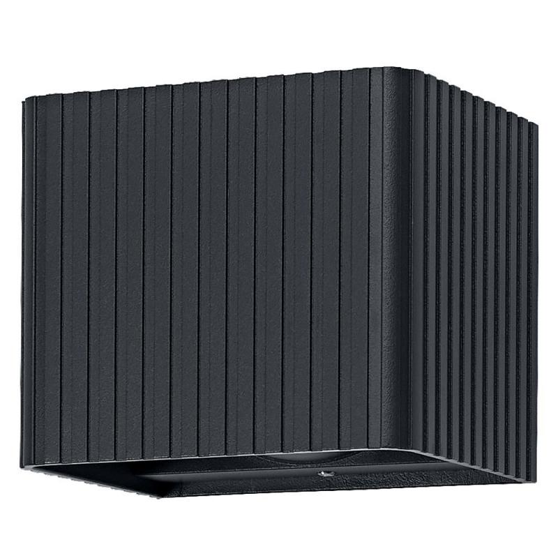 OSRAM ENDURA Style Striped Cube Wandleuchte Up/Down 10W IP65 Dunkelgrau