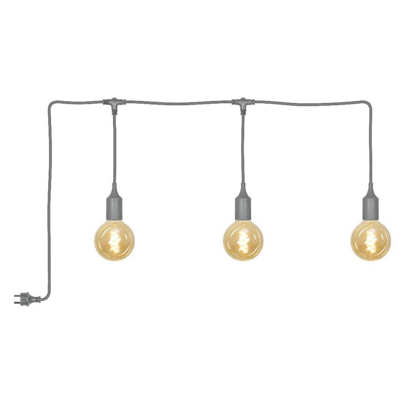 OSRAM ENDURA Decor Portable Pendant Hängelampe 7m 3x4W E27 IP44 Grau