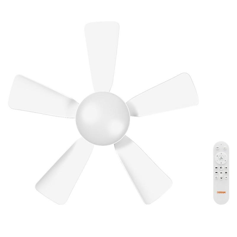 OSRAM Ceiling Fan Leste Deckenventilator mit Licht 21W CCT Weiß