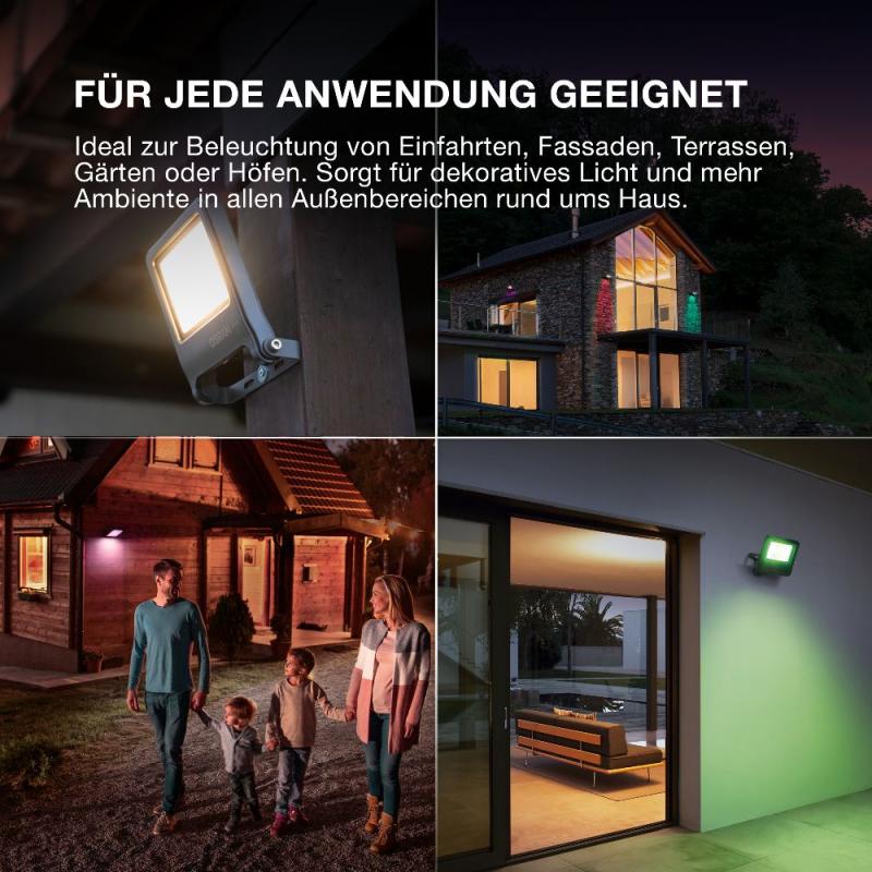 OSRAM SMART+ MATTER Floodlight 20W Multicolour IP65 Dunkelgrau