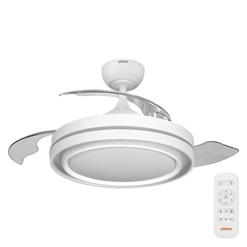 OSRAM Ceiling Fan Poniente 1060 mm 66W CCT Deckenventilator mit LED-Licht und Fernbedienung