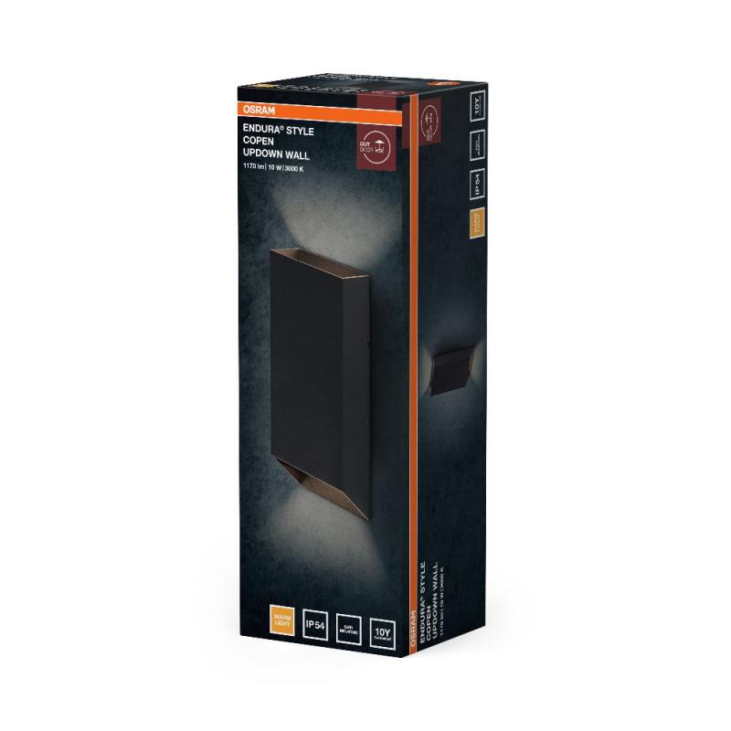 OSRAM ENDURA Style Copen Updown Wall 10W IP54 Dark Grey Außenwandleuchte - Fassadenleuchte