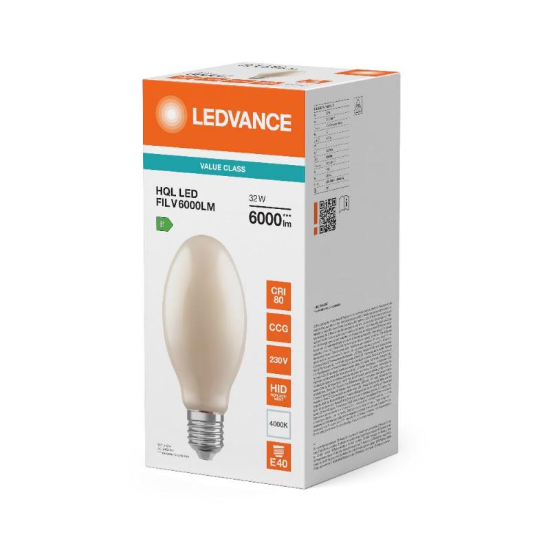 Ledvance E40 HQL LED Straßenlampe VALUE 6000LM 32W 840