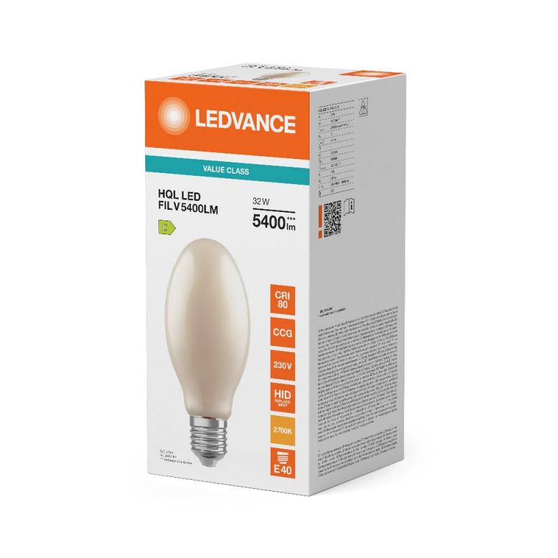 Ledvance E40 HQL LED Straßenlampe P 32W 827 E40 2700K IP65