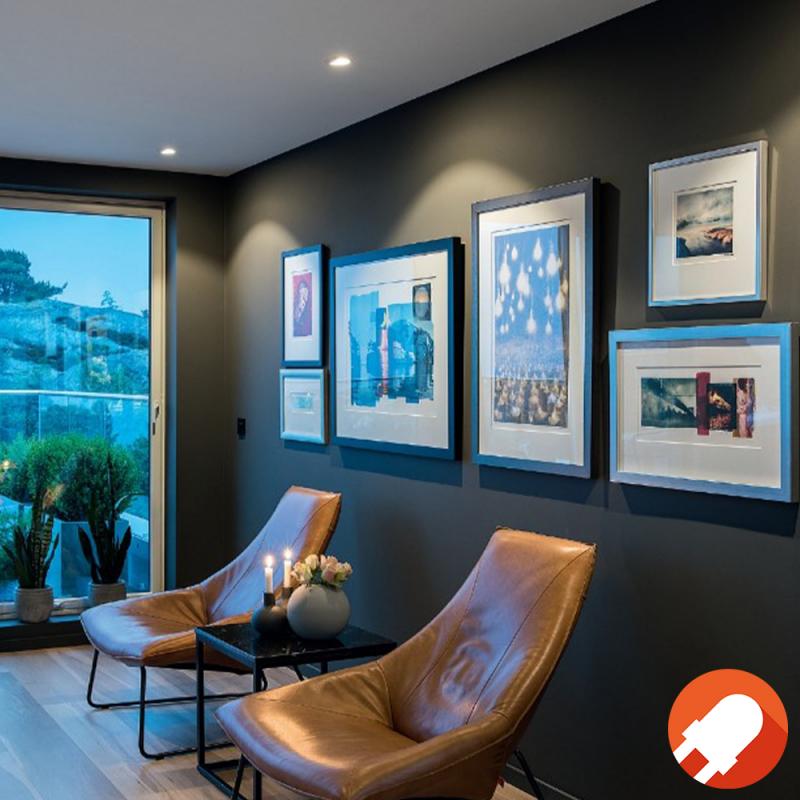 3er Set OSRAM Downlight ultra slim ø8cm LED-Einbauleuchte 4.5W Warmweißes Licht Weiß - mit integriertem Treiber, schmal, IP20, für diverse Innenraumanwendungen, inkl. Montagezubehör