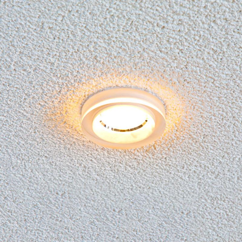 EVN P-LED Decken-Einbaustrahler mit warmweißem Licht rund Alu / Glas IP20 8W 2700K EinbauØ68