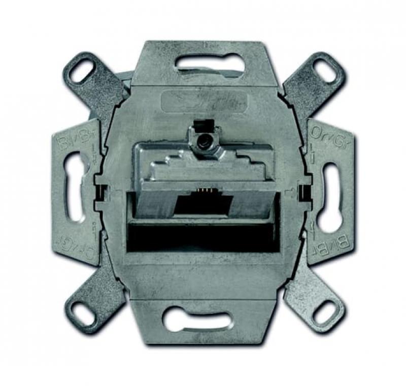 Busch-Jaeger 0218/11-101 UAE-Anschlussdose RJ45 Cat. 6a iso geschirmt 1 Steckbuchse 8 (8)-polig