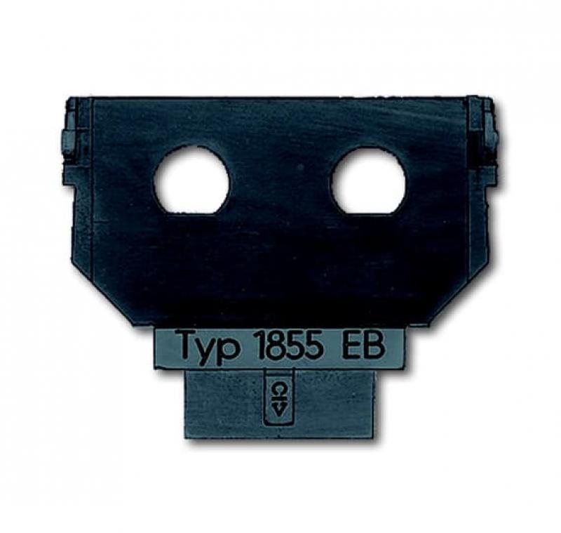 Busch-Jaeger 1855 EB Sockel 2x BNC/TNC-Buchsen für Lötanschluss