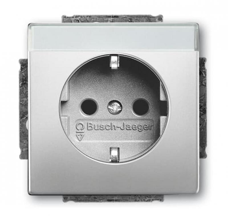 Busch-Jaeger 20 EUCNB-866 SCHUKO® Steckdosen-Einsatz mit Beschriftungsfeld