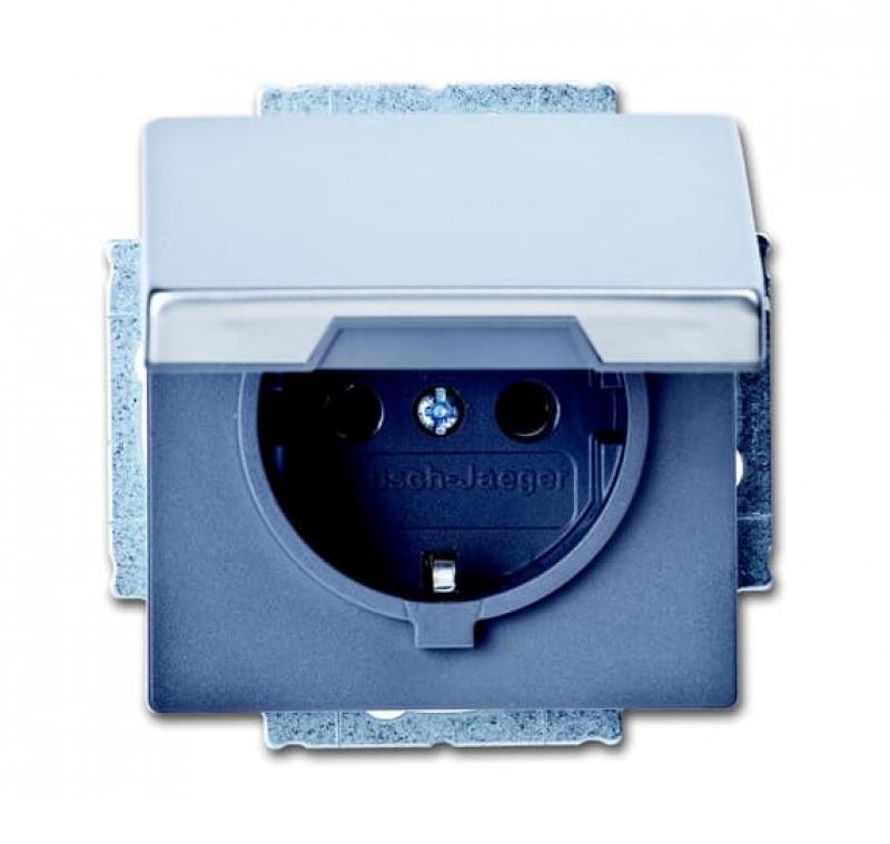Busch-Jaeger 20 EUK-866 SCHUKO® Steckdosen-Einsatz mit Klappdeckel