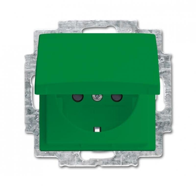 Busch-Jaeger 20 EUKB-13-914 SCHUKO® Steckdosen-Einsatz mit Klappdeckel