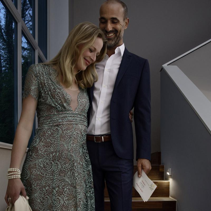 OSRAM Nachtlicht NIGHTLUX Stair Silber Sensor IP54 Treppen- und Flurbeleuchtung mit Batterie