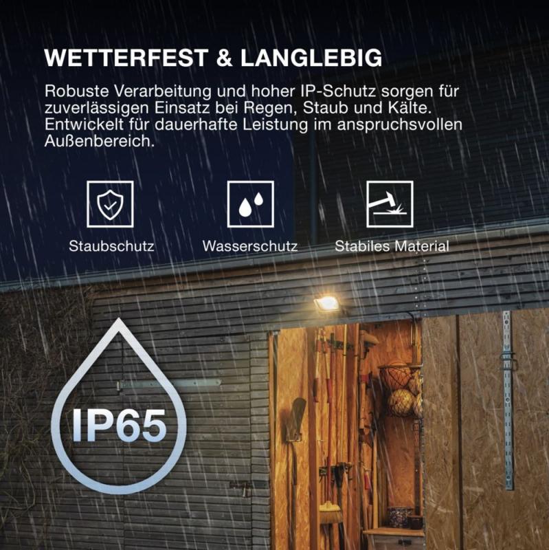 OSRAM LED Außen Fluter ENDURA FLOOD 50W 4000K neutralweiß IP65 grau