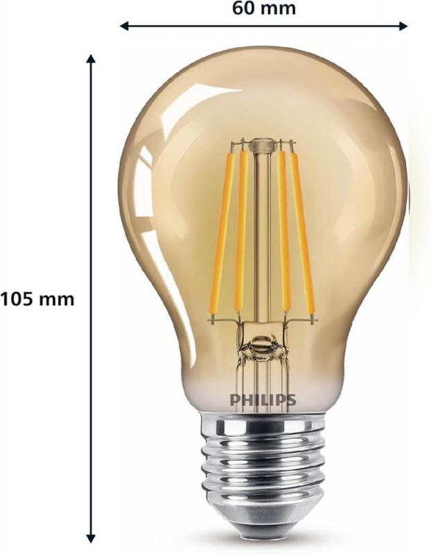 PHILIPS E27 Vintage LED Lampe Amber 3,1W wie 25 Watt extra warmweiss Filament 1800K