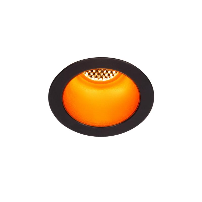 Schwarz-gold farbener SLV HORN MAGNA LED Deckeneinbaustrahler warmweißes Licht Akzentbeleuchtung SLV 1002594