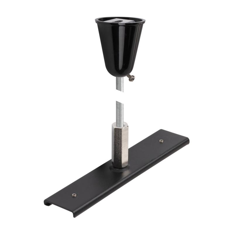 SLV 1006601 Schienenverstärkungsplatte mit Aufhängungsset 48V TRACK 1m Stange schwarz