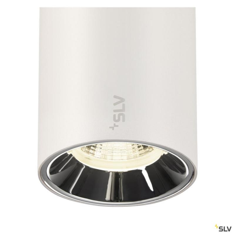 SLV 1006758 NUMINOS® S, 48V Spot, rund, 4000 K, 16 W, DALI 2, 55°, matt weiß / glänzend chrom