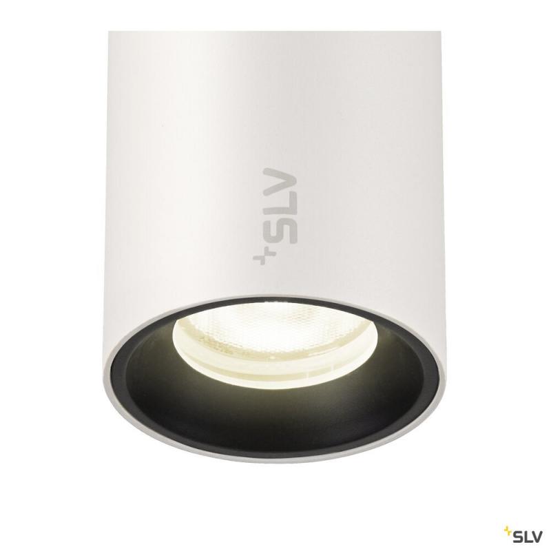 SLV 1006804 NUMINOS® XS, 48V Pendelleuchte, Pendellänge 150 cm, 4000 K, 20°, DALI 2, matt weiß / matt schwarz