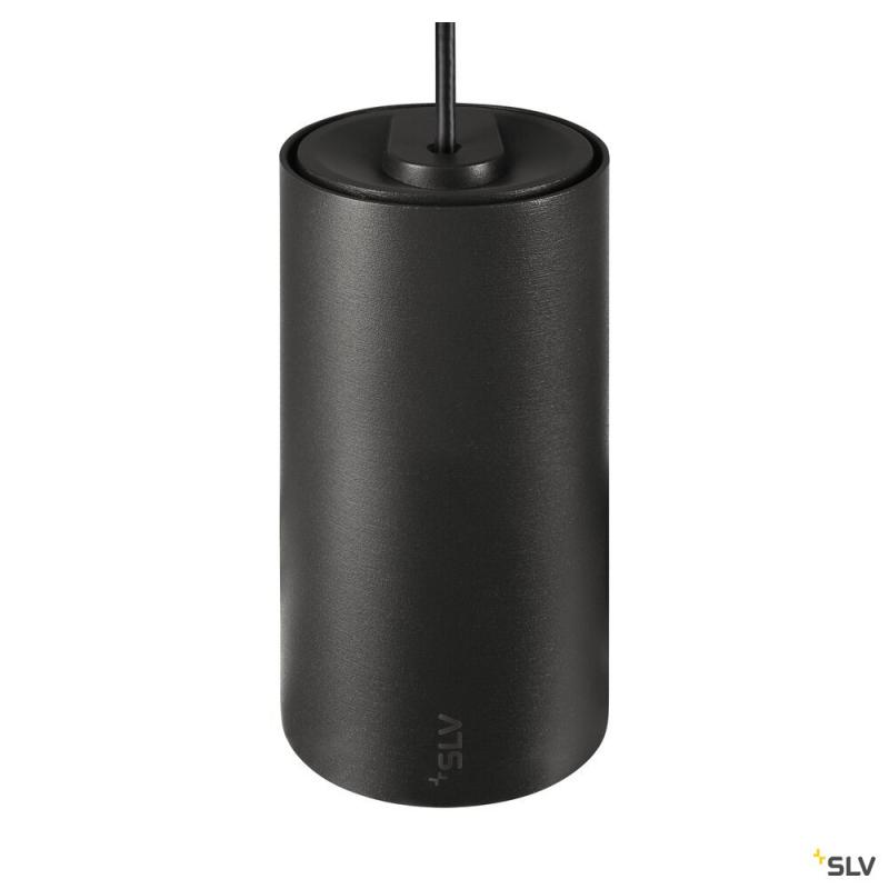 SLV 1006851 NUMINOS® S, 48V Pendelleuchte, Pendellänge 150 cm, 4000 K, 20°, DALI 2, matt schwarz / glänzend chrom