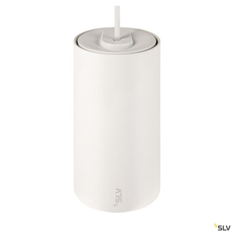 SLV 1006858 NUMINOS® S, 48V Pendelleuchte, Pendellänge 150 cm, 4000 K, 20°, DALI 2, matt weiß / matt schwarz