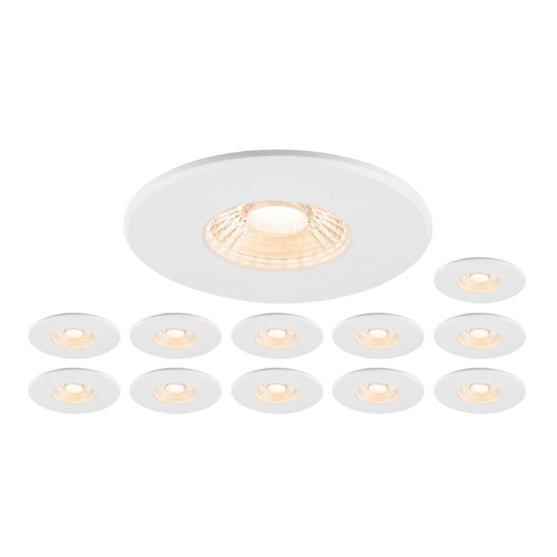 SLV 1007272 Set bestehend aus 12x 1007095 UNIVERSAL DOWNLIGHT PHASE IP65 38° und 1007097 UNIVERSAL DOWNLIGHT cover IP65 weiß rund