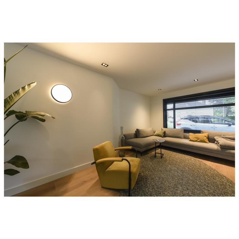 SLV 1007296 MEDO® PRO 40 Wand- und Deckenaufbauleuchte rund 3000/4000K 19W Phasenabschnitt 80° UGR<19 schwarz