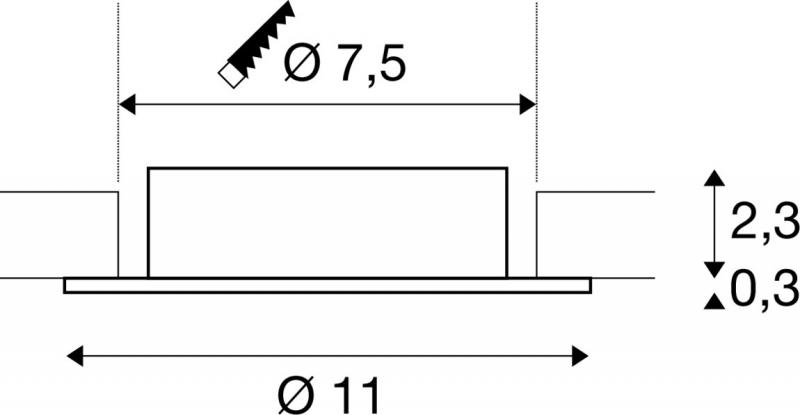 SLV 1007633 NEW TRIA® 75 XL Deckeneinbauring D: 11 H: 2.6 cm IP20 roségold