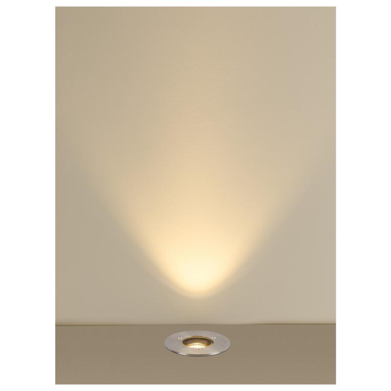 SLV 1007680 DASAR® S Bodeneinbauleuchte rund 4W 3000K 24° IP67 zylindrisch edelstahl