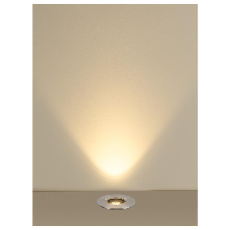 SLV 1007680 DASAR® S Bodeneinbauleuchte rund 4W 3000K 24° IP67 zylindrisch edelstahl
