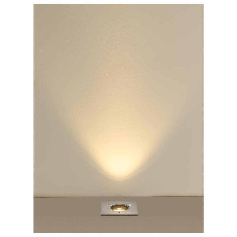SLV 1007681 DASAR® S Bodeneinbauleuchte eckig 4W 3000K 24° IP67 zylindrisch edelstahl