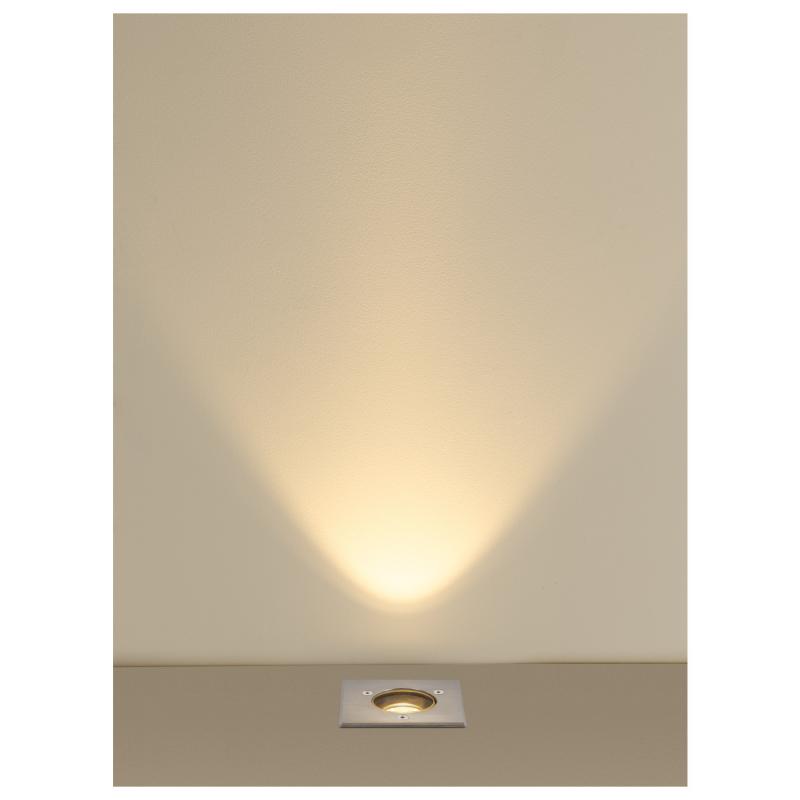 SLV 1007681 DASAR® S Bodeneinbauleuchte eckig 4W 3000K 24° IP67 zylindrisch edelstahl