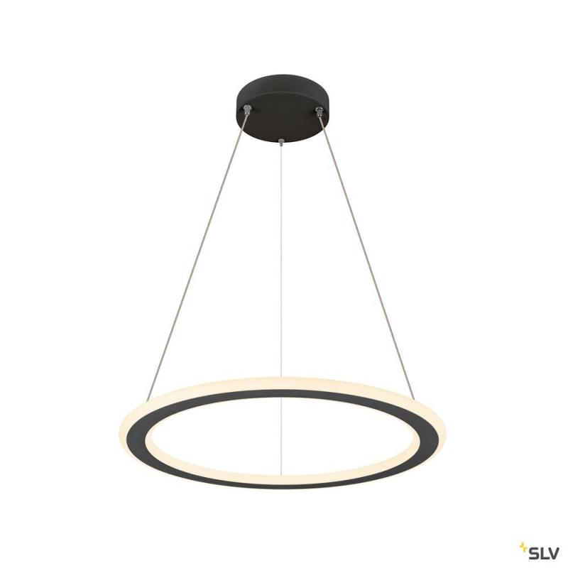 SLV 1007855 ONE FLAT PD, single, Pendelleuchte, Pendellänge 180 cm, 2700/3000 K, PHASE, schwarz