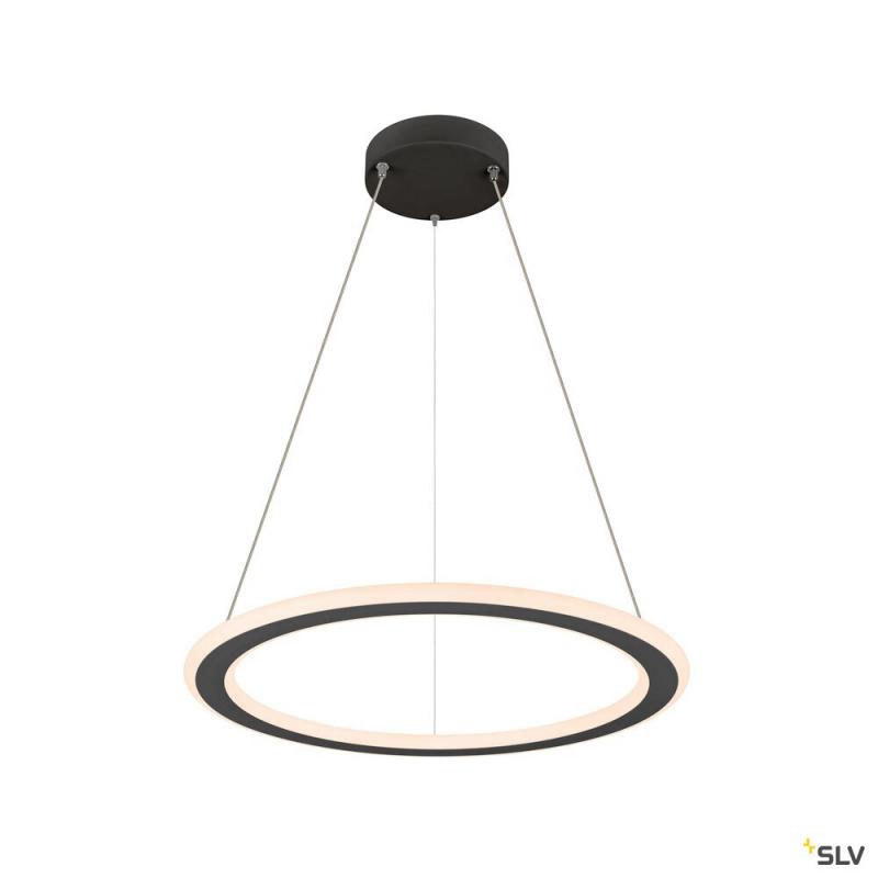 SLV 1007855 ONE FLAT PD, single, Pendelleuchte, Pendellänge 180 cm, 2700/3000 K, PHASE, schwarz