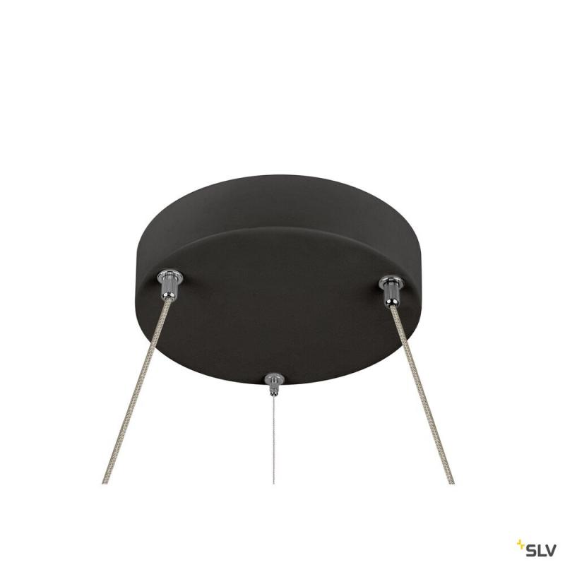 SLV 1007855 ONE FLAT PD, single, Pendelleuchte, Pendellänge 180 cm, 2700/3000 K, PHASE, schwarz